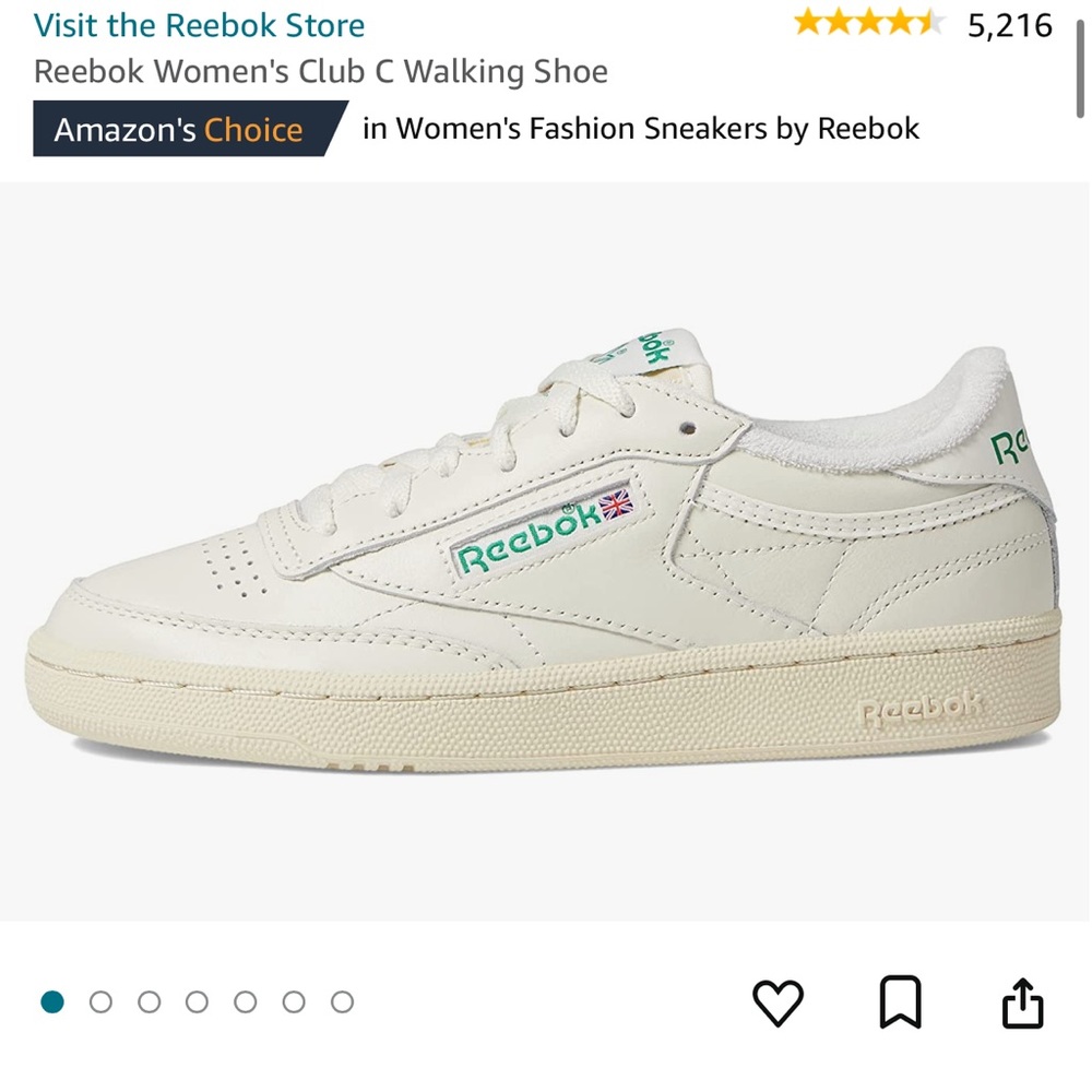 Reebok Women’s Club C Walking Shoe - Green - 8.5